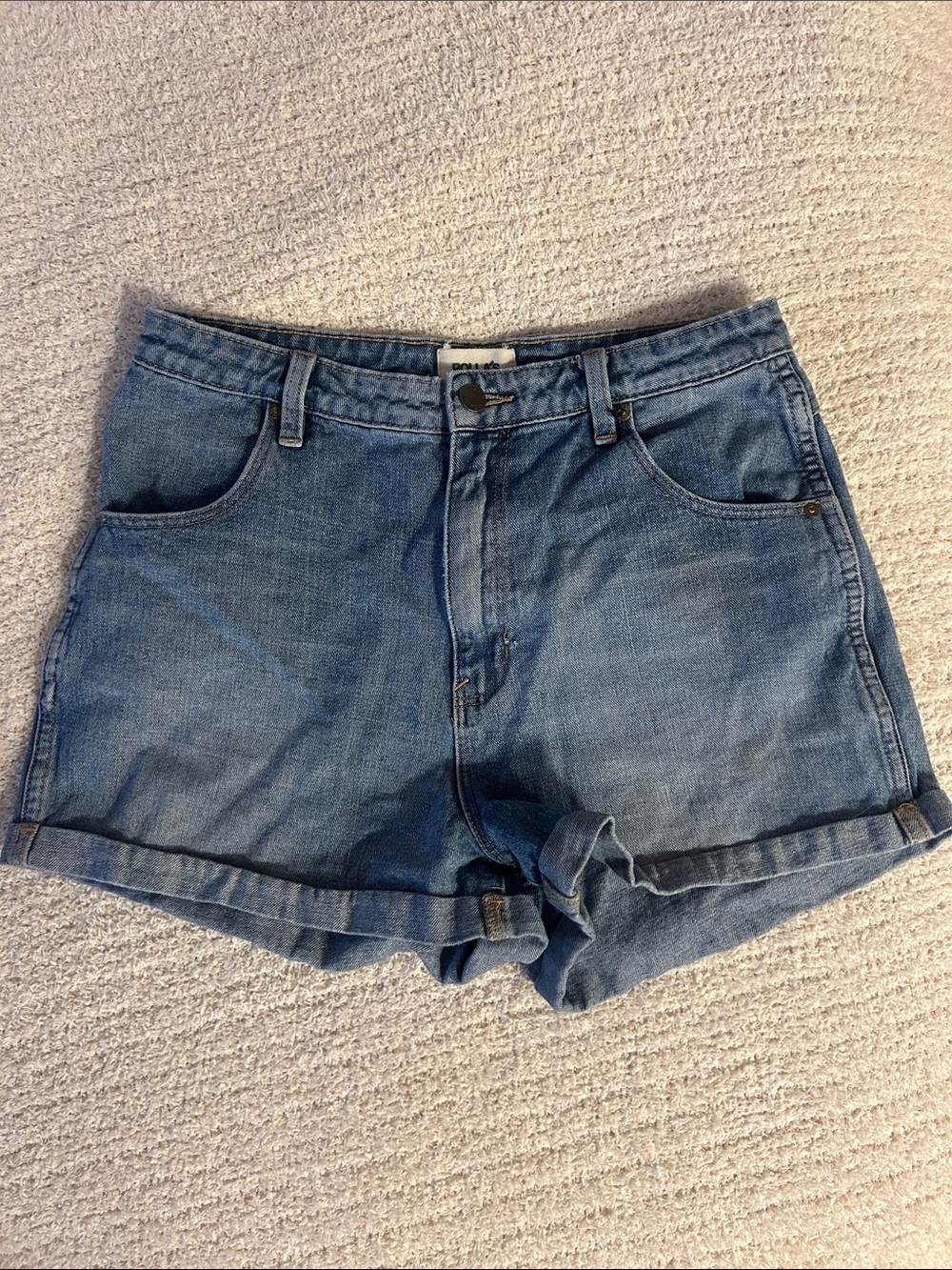 ROLLA'S Light Blue High-Rise Denim Shorts
